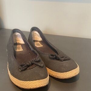 UGG Women's Black and Tan Espadrille Shoes